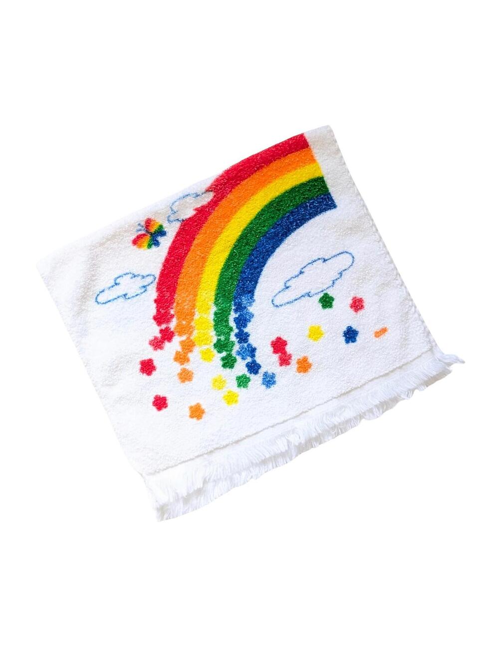 Vintage Cannon Towel with Rainbows & Butterflies